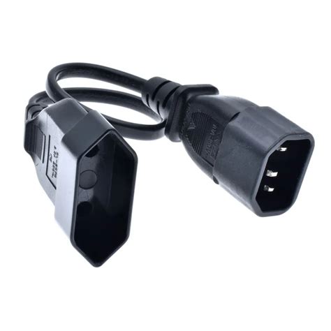 Euro Outlet Socket Power Cord Iec C Male To Schuko Cee Pin