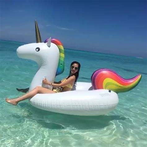 Inflable Flotador Salvavidas Unicornio Gigante Para Alberca Env O Gratis