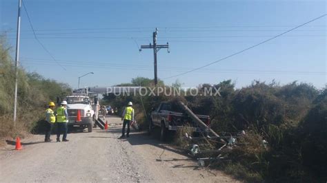 Choca Con Poste Y Lo Derriba En Comunidad De Mmorelos Punto X Punto