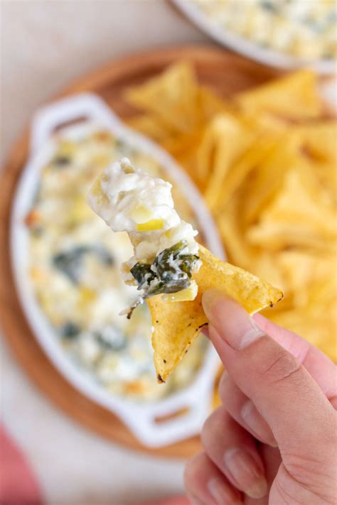 Greek Yogurt Spinach Artichoke Dip Carmy Easy Healthy Ish Recipes
