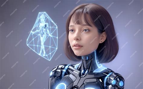 Premium AI Image | Hologram of artificial intelligence and virtual ...