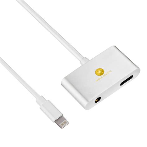 Lightning Adapter Cable Dual Function Lightning To 3 5mm Headphone