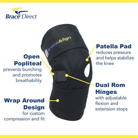 Brace Align Rom Knee Brace With Hinges Optimal Knee Support And