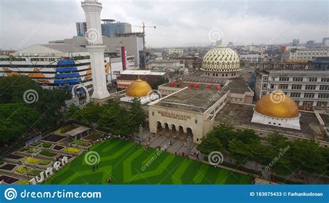 Aerial View of the Masjid Raya Bandung or Grand Mosque of Bandung in the Month of Ramadan Stock ...