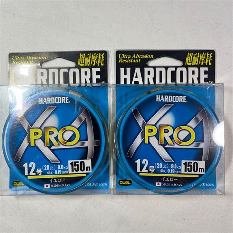 未使用DUEL デュエル HARDCORE ハードコア PEライン 1 2号 HARDCORE X4 PRO 150m イエロー