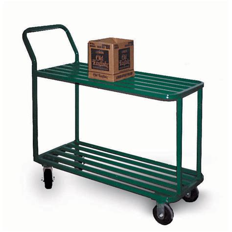 Choice Equipment Green Steel Tier Stocking Cart L X W X H