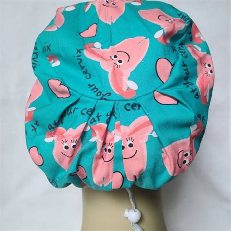 Cervix Uterus Pick Style Surgical Scrub Hat Theatre Cap Gyn Etsy