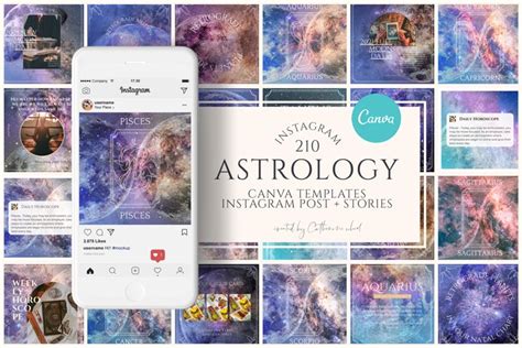 Astrology Canva Instagram Template Star Planet Zodiak