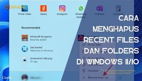 Cara Menghapus Recent Files Dan Folders Di Windows Di