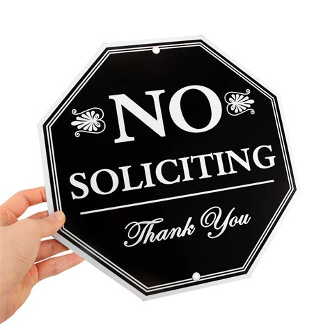 No Solicitation Sign Soliciting Signs For Home House Door Logo Number