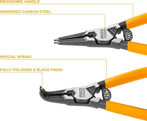 Ingco Juego De Alicates De Anillo A Presi N Juego De Alicates De