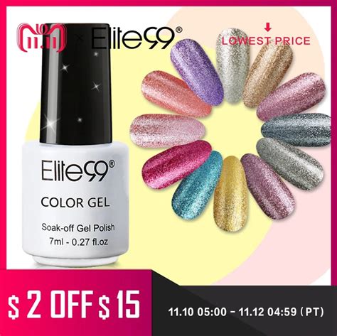 Aliexpress Buy Elite Ml Platinum Color Nail Gel Varnish Semi