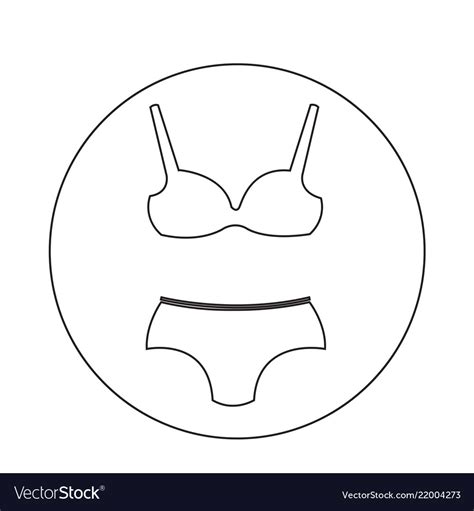 Woman Underwear Lingerie Bikini Icon Royalty Free Vector