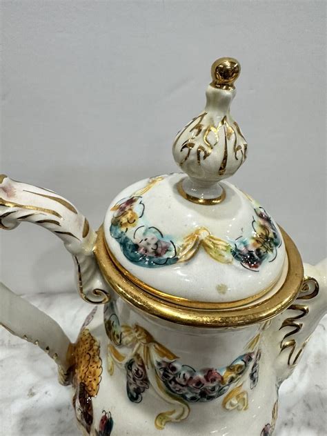 EB R Capodimonte Porcelain Nude Cherubs Dragon Musical Coffee Tea