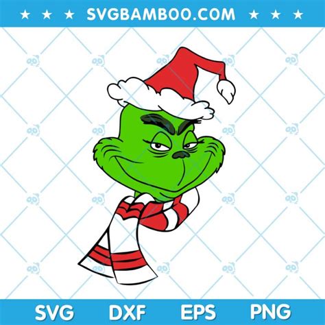 Grinch Face Svg Grinch Face Black And White Svg