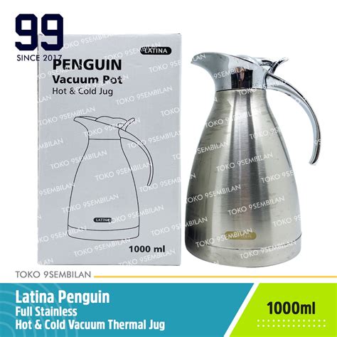 Jual Latina Penguin 1 L Full Stainless Decanter Thermal Server Thermos Kopi Shopee Indonesia