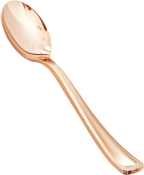 Amazon Bestvip Pack Inch Rose Gold Plastic Spoons Heavy