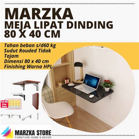 Promo Marzka Meja Lipat Dinding Meja Komputer Uk Panjang Cm X Lebar