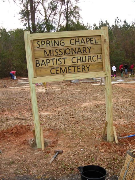 Spring Chapel Missionary Baptist Church Cemetery Dans Wetumpka Alabama