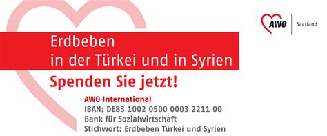 Erdbeben In Der T Rkei Und In Syrien Awo Ruft Zu Spenden Auf Awo