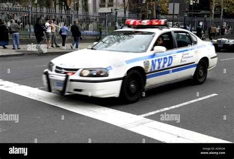 Nypd Police Car On The Streets Of Manhattan New York Stock Photo Alamy