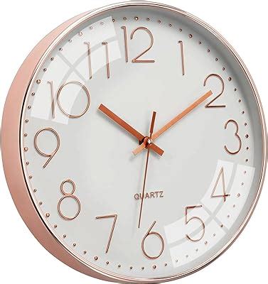 Topkey Moderne Horloge Murale Mute Silencieuse Pendule Murale Pour