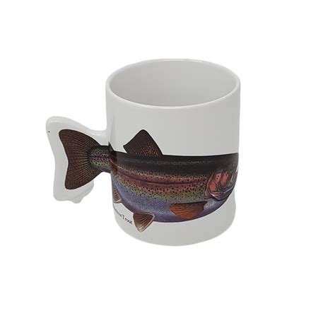 Rainbow Trout Mug With Fish Tail Handle Salamander 1990 Vintage Etsy