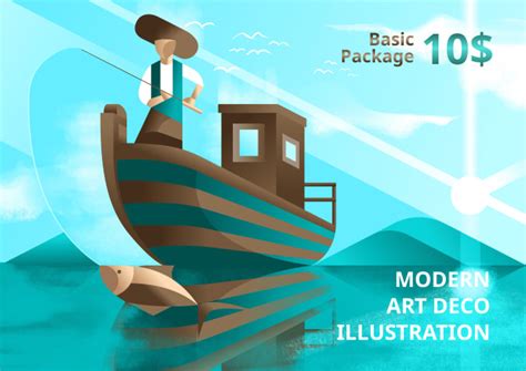 Create Beautiful Art Deco Illustration By Misahiraysa Fiverr
