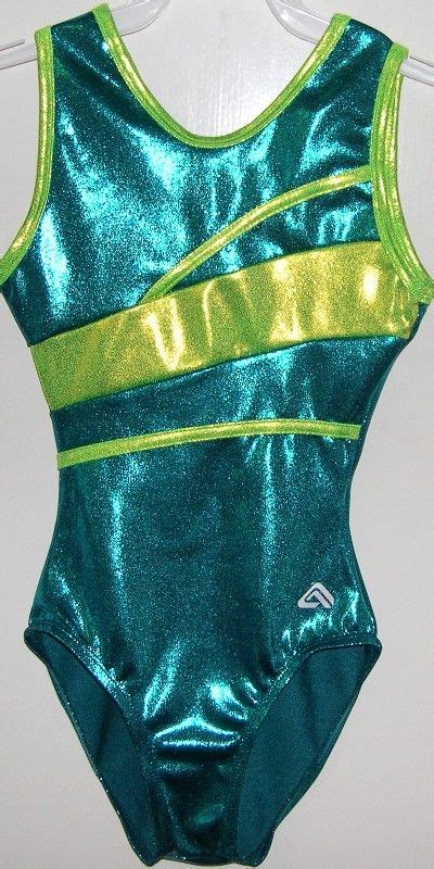 Discount Gymnastics Leotards Teal And Chartreuse Mystique