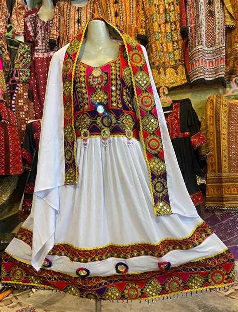 Traditional Afghani Hand Embroidered Handmade Dress Afghani Summer