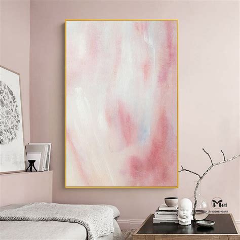 Large Pink Abstract Painting on Canvas Pink Painting Pink Art - Etsy