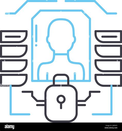 Icono De L Nea De Datos Personales S Mbolo De Contorno Ilustraci N