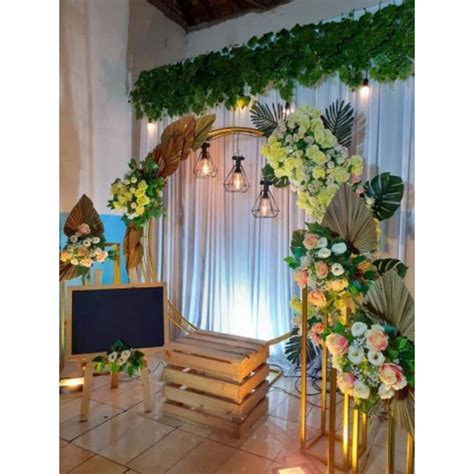 Jual Paket Usaha Dekorasi Photobooth Backdrop Lamaran Tunangan Rustik