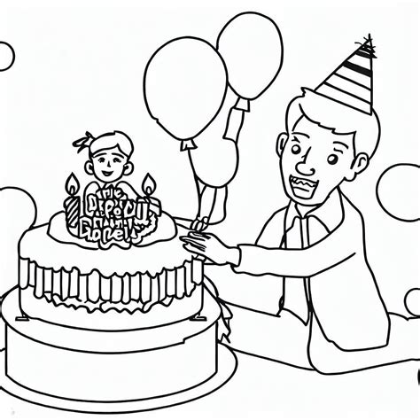 Coloriage Dessin De Joyeux Anniversaire Papa Gratuit T L Charger Et