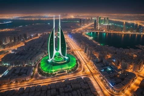 Premium Photo Jeddah Cityscape Celebration Saudi Arabia