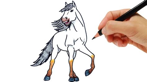 Realiste Coloriage Dessin Cheval Facile - Draggolia