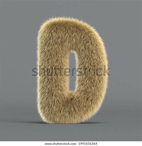 Hairy Font Furry Alphabet 3d Rendering Stock Illustration 1945656364