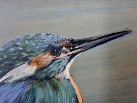 Original Kingfisher Oil Painting By Renown Artist Raymond Campbell