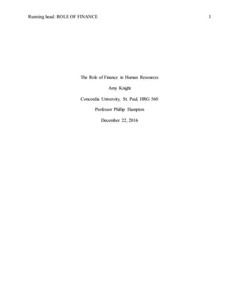 role  finance  human resources