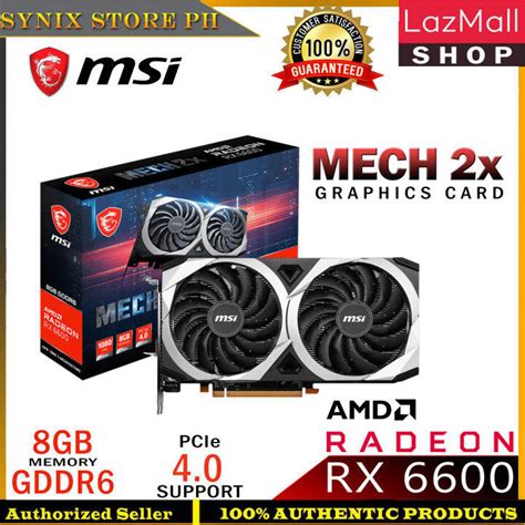 Msi Rx6600 Armor 8gb Gddr6 Msi Mech 2x Amd Radeon Rx 6600 8gb Gddr6