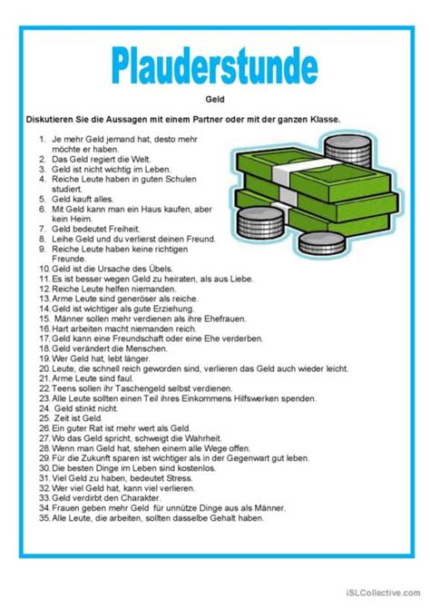 Plauderstunde Deutsch Daf Arbeitsbl Tter Pdf Doc