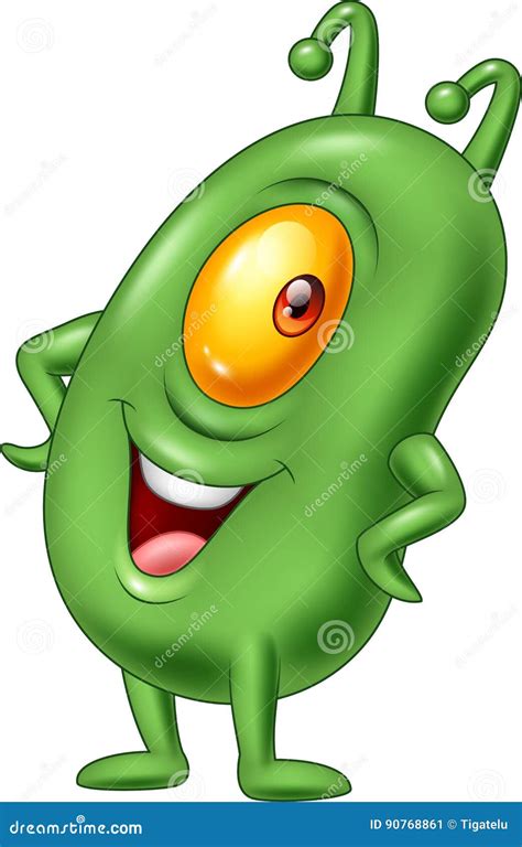 Cartoon Green Plankton Posing Stock Vector Illustration Of Monster