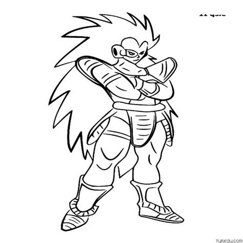 Dragon Ball Raditz Coloring Page Turkau