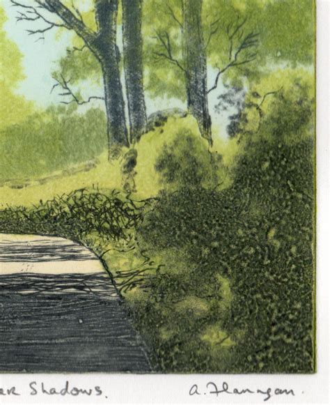 Summer Shadows Etching Engraving By Aidan Flanagan Irish Landscapes