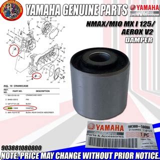 NMAX MIO MX I 125 CRANKCASE BUSHING YGP GENUINE 90388 10808