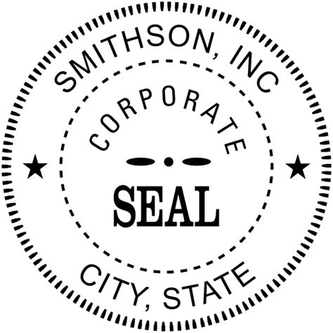 Corporate Seal Business Stamp Corp Connect