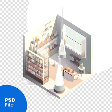 Interior De Cozinha Isom Trica Ilustra O Vetorial Em Modelo Psd De