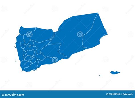 Yemen Political Map of Administrative Divisions Stock Vector ...