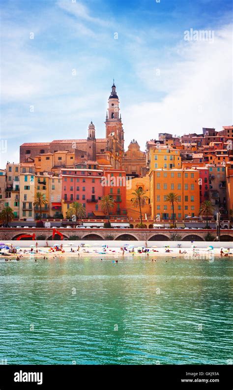 Menton At Summer France Stock Photo Alamy