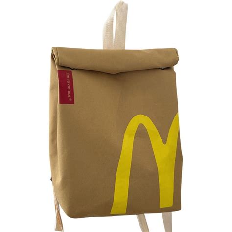 Mcdonald S Backpack Recycled Polyester Quirky Design Etsy